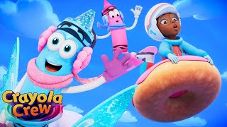 INCREDIBLE Winter Ski Jump Game! | @CrayolaCrewOfficial Full Episode | Fun Cartoons for Kids