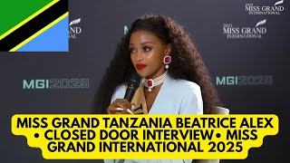 Miss Grand Tanzania Beatrice Alex Akyoo | Closed Door Interview | Miss Grand International 2025