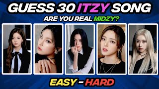 GUESS 30 ITZY SONGS🎙️🌟 ARE YOU REAL MIDZY❓🤔 ITZY QUIZ CHALLENGE - KPOP QUIZ GAMES