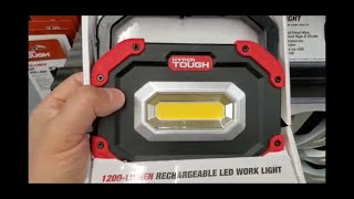 Hyper Tough 1,200-Lumen Rechargeable LED Work Light, Red and Black 30.28 IS THIS ANY GOOD?