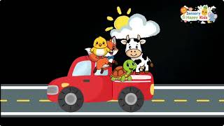 Animal Picnic Sensory Video 🐮🐔🍕| Fun Learning for Kids | Sensory Happy Kids