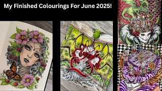 My Finished Adult Colouring Pictures for June 2025!