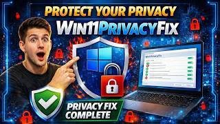 Windows 11 Privacy Fix 🔒 | Block Data Collection & Ads in One Click (Full Setup Guide)
