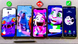 iPhone 16 Pro vs WhatsApp vs iPhone 11 vs Samsung S24 Ultra vs Xiaomi 14U vs Sony X10V Incoming Call