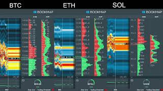 [LIVE] BTC + ETH + SOL Bookmap Chart (Aggregated)