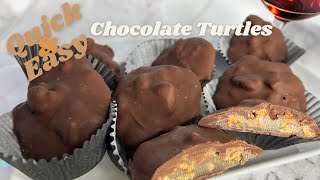 How To Make Chocolate Turtles Candy- It's So Easy, Anyone Can Do It!