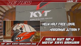 HELM HALF FACE HARGA FULL FACE || REVIEW HELM HALF FACE KYT NFJ XAVI SAKURA