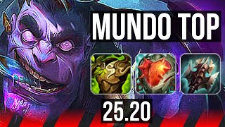 DR. MUNDO vs YORICK (TOP) | 7 solo kills, 1000+ games, 10/2/2, Godlike | EUNE Master | 25.20