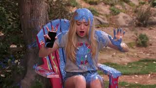 Blue slime on blonde girl