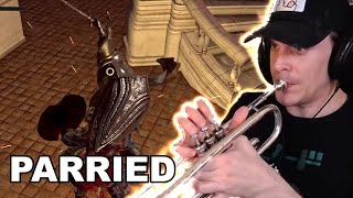 Parrying Silver Knight With TRUMPET