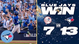 Blue Jays EXPLODE for 13 runs, win Game Two of the ALDS!