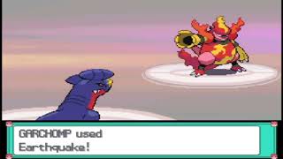 Pokemon Platinum (DS) Storyline Battle #48 - Elite Four Flint - Post Game Rematch (Full Screen)
