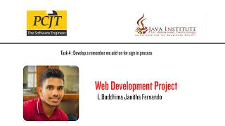 Task 4 : Develop a remember me add-on for sign in process | Buddhima Janitha