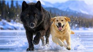 A Wolf and a Yellow Lab Fell in Love on a Frozen Lake. It Lasted 6 YEARS