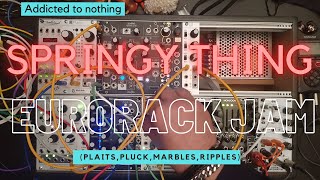 Addicted to nothing - Springy thing (Plaits,2hp Pluck,Marbles,Ripples)