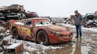 ASMR Car Restoration | Lightning McQueen (Back to Life) Full Rebuild From Forgotten Racer