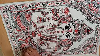 Learn How to make Lord Ganesha. Madhubani Painting for beginners