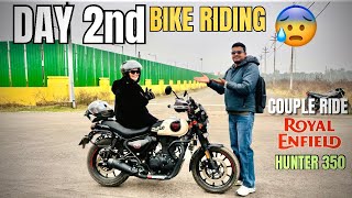 Day 2nd Aaj Kuch New Sikha Bike Riding Mrs RiderMRD With Hunter 350 #motovlog #riding 