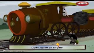 Mickey on the railway picking up stones
