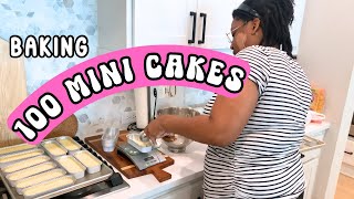 Baking 100 Mini Cake Pans for a Football Team | Day in the Life of a Baker
