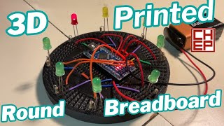 Round Breadboard 3D Printed on Bambulab A1 Mini