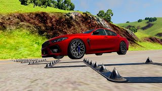 Cars vs Spikes: BeamNG Drive - CHILL