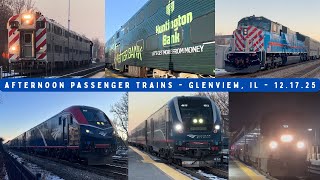 100% Passenger Trains - Afternoon Railfanning in Glenview (12/17/25)