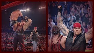 The Undertaker & Kane Destroy Stone Cold & HHH (Kane Chokeslams HHH While Chugging A Beer)! 4/16/01