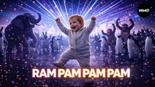 Funky Animal Baby Dance - Ram Pam Pam Pam (Music Video 4k HD)