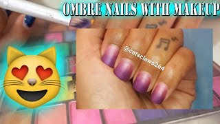 How To Ombre Nails Using Makeup