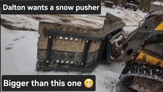 Building a snow pusher from scrap