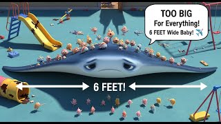 Baby Manta Ray TOO BIG for Everything! 🛩️😢 6 FEET Wide!