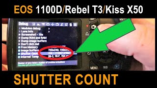 Canon EOS 1100D/Rebel-T3/Kiss-X50 Shutter Count Check with Magic Lantern