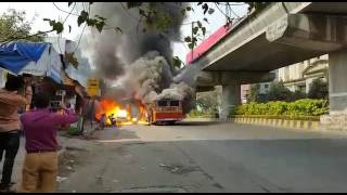 CNG CAR  blast in andheri