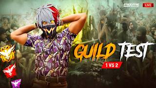 LIVE TOP 1 GUILD TEST😱1VS2 | 🎯ON LIVE | LIVE GUILD TESTING#fflive #freefireliveguildtesting
