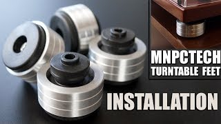How To Mnpctech Audiophile Vinyl Record Player Turntable Isolation Feet Installation Guide