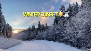 Winter sunset..☀️⛄️ #sunset #norwaynature #winterwonderland #icecold