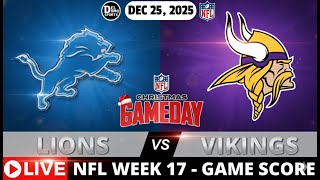 DETROIT LIONS VS MINNESOTA VIKINGS 🏈 NFL Christmas Day 2025 🎄 Week 17