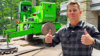 Big Oak vs Merlo Crane Rotten Tree Next to House!