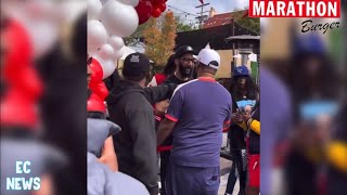 BLACC SAM THROWS GUY OUT FOR DISRESPECT TO NIPSEY AT MARATHON BURGERS GRAND OPENING! | ECNews | ECN