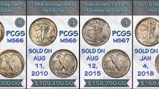 Top 10 Most Valuable Walking Liberty Half Dollars in the world
