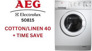 AEG Lavamat 50815 Washing Machine - Cotton/Linen 40 + Time Save