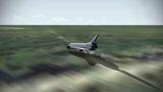 Captain LB Yeager, final approach to Kennedy Space Center.