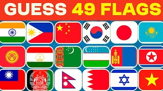 🌏 Guess The Asian Country by The Flag Quiz | Guess 49 Flags