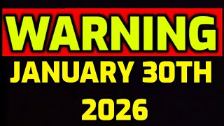 ⚠️ WARNING issued for January 30th