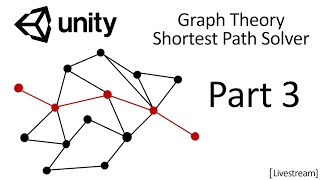 Unity Making a Graph Theory Shortest Path Solver (Part 3) [Livestream]