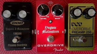 Fender YJM Overdrive VS DOD250 VS DOD308 Drunk Truth Shootout