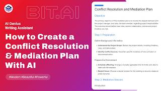 How to Create a Conflict Resolution & Mediation Plan with AI?