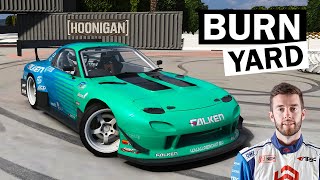 SR20-Swapped Mazda RX-7 SHREDS the Hoonigan Burnyard - Assetto Corsa