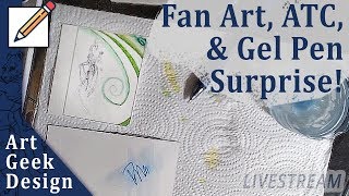 Fan Art, ATC Art, and a Surprise Experiment | Mixed Creative Live Stream